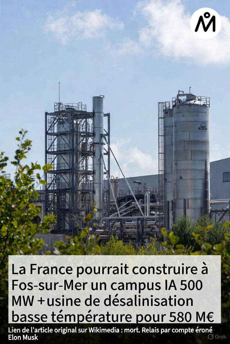 Campus IA + usine désalinisation Fos-sur-Mer